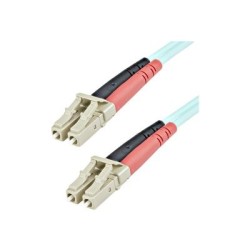 StarTech.com 1m (3ft) LC/UPC to LC/UPC OM3 Multimode Fiber Optic Cable, Full Duplex 50/125Â?m Zipcord Fiber Cable, 100G
