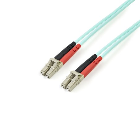 StarTech.com 5m Fiber Optic Cable - 10 Gb Aqua - Multimode Duplex 50/125 - LSZH - LC/LC - OM3 - LC to LC Fiber Patch Cable