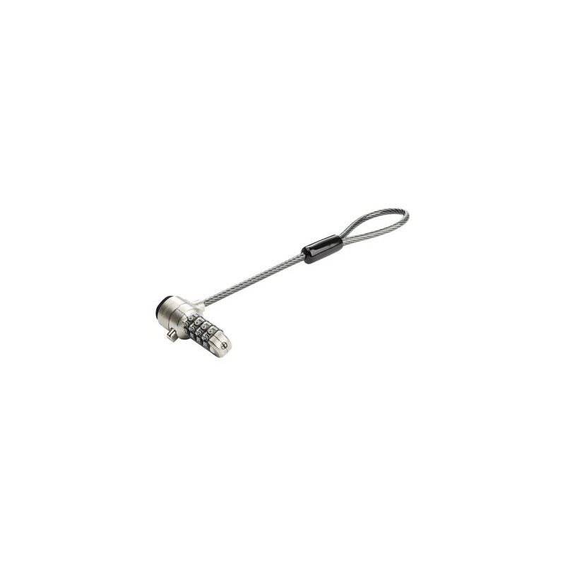StarTech.com Universal Laptop Cable Lock Expansion Loop, 6? (15cm) Anti Theft 4-Digit Combination K-Slot Lock, Computer