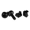 StarTech.com M6 Cage Nuts and Screws - 50 Pack - 12mm Rack Screws and Cage Nuts - Black (CABSCREWM6B) - Šrouby a matice pro