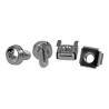 StarTech.com M6 Screws and Cage Nuts - 50 Pack - M6 Mounting Screws and Cage Nuts for Server Rack and Cabinet - Silver