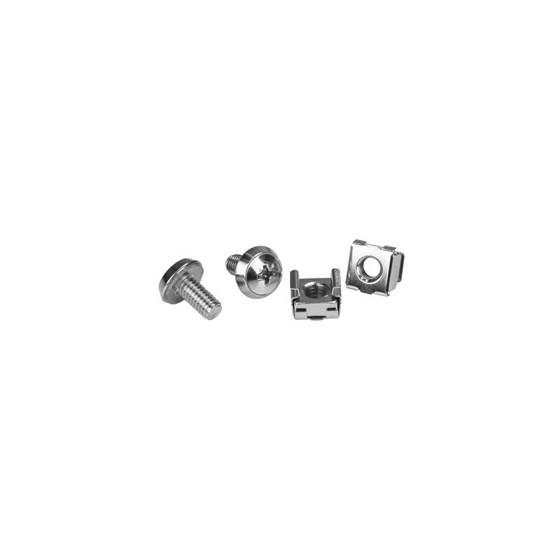 StarTech.com Rack Screws - 20 Pack - Installation Tool - 12 mm M6 Screws - M6 Nuts - Cabinet Mounting Screws and Cage Nuts