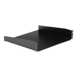 StarTech.com 2U Fixed Server Rack Mount Shelf, 16in Deep Steel Universal Cantilever Tray for 19" AV/Data/Network Equipment Rack