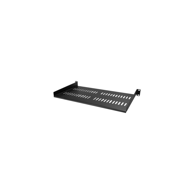 StarTech.com 1U Vented Server Rack Cabinet Shelf, 10in Deep Fixed Cantilever Tray, Rackmount Shelf for 19" AV/Data/Network