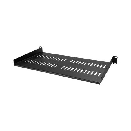 StarTech.com 1U Vented Server Rack Cabinet Shelf, 10in Deep Fixed Cantilever Tray, Rackmount Shelf for 19" AV/Data/Network