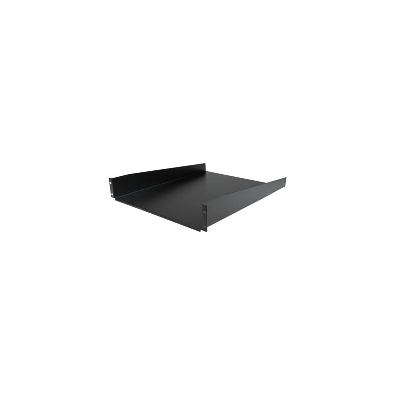 StarTech.com 2U Fixed Server Rack Mount Shelf, 22in Deep Steel Universal Cantilever Tray for 19" AV/Data/Network Equipment Rack