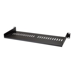 StarTech.com 1U Vented Server Rack Cabinet Shelf, 7in Deep Fixed Cantilever Tray, Rackmount Shelf for 19" AV/Data/Network