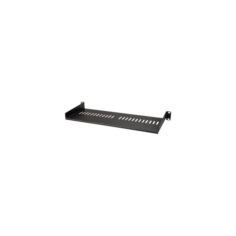 StarTech.com 1U Vented Server Rack Cabinet Shelf, 7in Deep Fixed Cantilever Tray, Rackmount Shelf for 19" AV/Data/Network