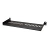 StarTech.com 1U Vented Server Rack Cabinet Shelf, 7in Deep Fixed Cantilever Tray, Rackmount Shelf for 19" AV/Data/Network
