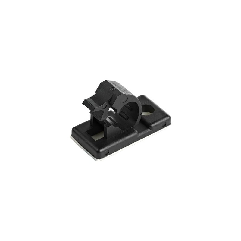 StarTech.com 100 Adhesive Cable Management Clips Black, Network/Ethernet/Office Desk/Computer Cord Organizer, Sticky Cable/Wire