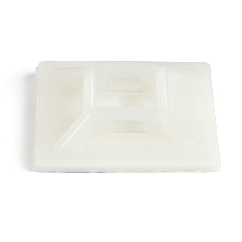 StarTech.com 100 Pack Cable Tie Mounts with Adhesive Tape for 0.21 in. (5.5 mm) Wide Ties, Nylon/Plastic Zip Tie Mounts
