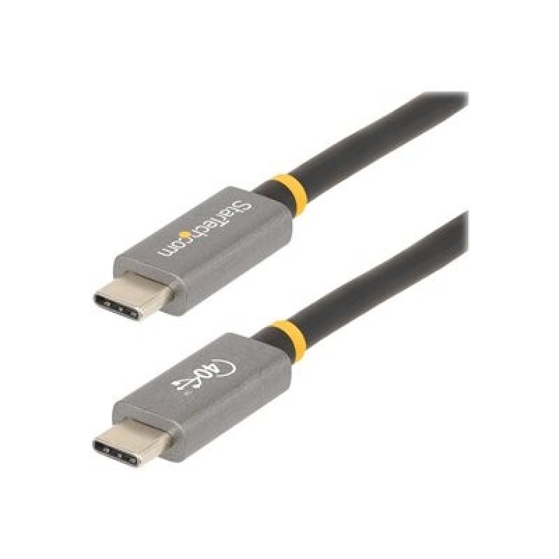 StarTech.com 3ft (1m) USB4 Cable, USB-IF Certified USB-C Cable, 40 Gbps, USB Type-C Data Transfer Cable, 100W Power Delivery