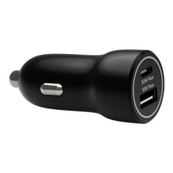 dbramante1928 re-charge - Napájecí adaptér do auta - 30 Watt - 2 výstupní konektory (USB-C, USB) - černá
