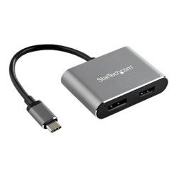 StarTech.com USB C Multiport Video Adapter, 4K 60Hz USB-C to HDMI 2.0 or DisplayPort 1.2 Monitor Adapter, USB Type-C 2-in-1
