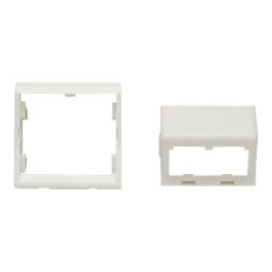 Panduit MINI-COM French Faceplate Kit - Kryt zásuvky - arktická bílá - 2 porty
