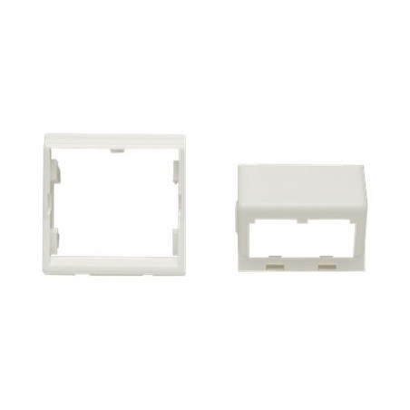 Panduit MINI-COM French Faceplate Kit - Kryt zásuvky - arktická bílá - 2 porty