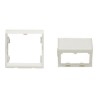 Panduit MINI-COM French Faceplate Kit - Kryt zásuvky - arktická bílá - 2 porty