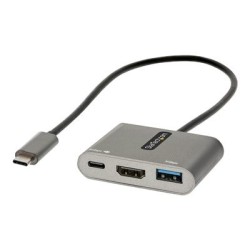 StarTech.com USB C Multiport Adapter, USB-C to HDMI 4K Video, 100W Power Delivery Passthrough Charging, 2-Port USB 3.0 Hub