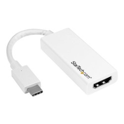 StarTech.com USB-C to HDMI Adapter - White - 4K 60Hz - Video adaptér - USB-C s piny (male) do HDMI se zdírkami (female) - 15 cm