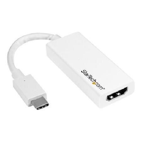 StarTech.com USB-C to HDMI Adapter - White - 4K 60Hz - Video adaptér - USB-C s piny (male) do HDMI se zdírkami (female) - 15 cm