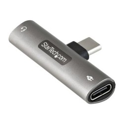 StarTech.com USB C Audio & Charge Adapter, USB-C Audio Adapter w/ 3.5mm TRRS Headphone/Headset Jack and 60W USB Type-C Power