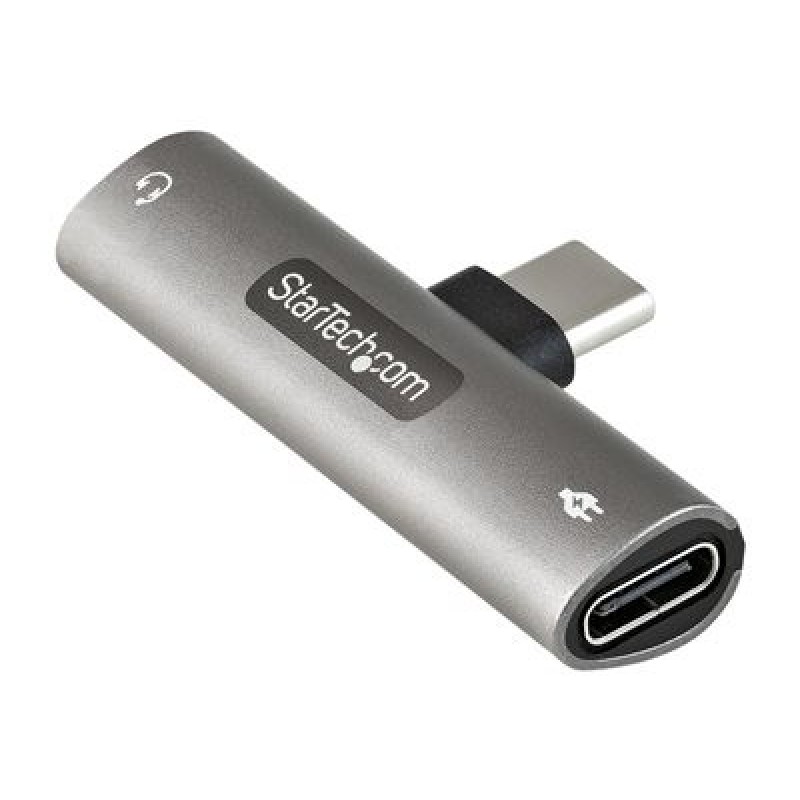 StarTech.com USB C Audio & Charge Adapter, USB-C Audio Adapter w/ 3.5mm TRRS Headphone/Headset Jack and 60W USB Type-C Power