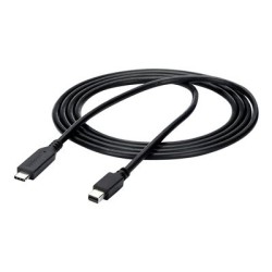 StarTech.com 6ft / 2m USB-C to Mini DisplayPort Cable - 4K 60Hz - Black - USB 3.1 Type C to mDP Adapter (CDP2MDPMM6B) - Kabel