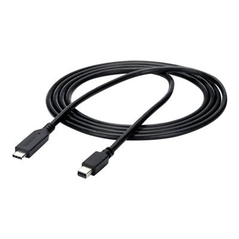 StarTech.com 6ft / 2m USB-C to Mini DisplayPort Cable - 4K 60Hz - Black - USB 3.1 Type C to mDP Adapter (CDP2MDPMM6B) - Kabel