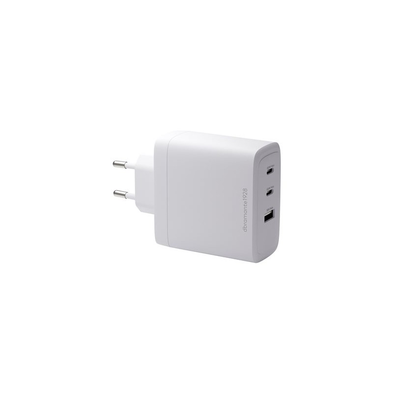 dbramante1928 re-charge - Síťový adaptér - 100 Watt - 3 výstupní konektory (2 x USB-C, USB) - bílá