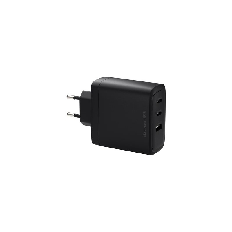 dbramante1928 re-charge - Síťový adaptér - 100 Watt - 3 výstupní konektory (2 x USB-C, USB) - černá