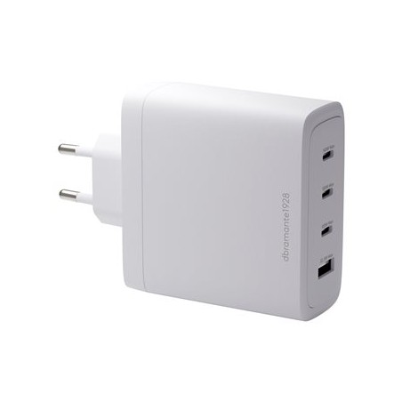 dbramante1928 re-charge - Síťový adaptér - 140 Watt - 4 výstupní konektory (3 x USB-C, USB) - bílá