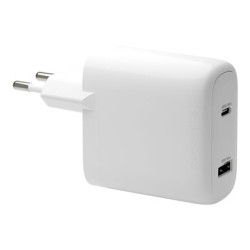dbramante1928 re-charge - Síťový adaptér - 65 Watt - 2 výstupní konektory (USB-C, USB) - bílá - Evropa CI65EUWH7100