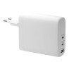 dbramante1928 re-charge - Síťový adaptér - 140 Watt - napájení Power Delivery 3.1 - 3 výstupní konektory (USB-C, USB) - bílá
