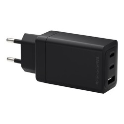 dbramante1928 re-charge - Síťový adaptér - 65 Watt - 3 výstupní konektory (2 x USB-C, USB) - černá