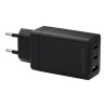 dbramante1928 re-charge - Síťový adaptér - 65 Watt - 3 výstupní konektory (2 x USB-C, USB) - černá