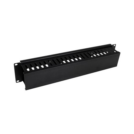 StarTech.com Horizontal 2U Server Rack Cable Management Finger Duct w/ Cover - 19" Network Rack Wire Duct Raceway Panel