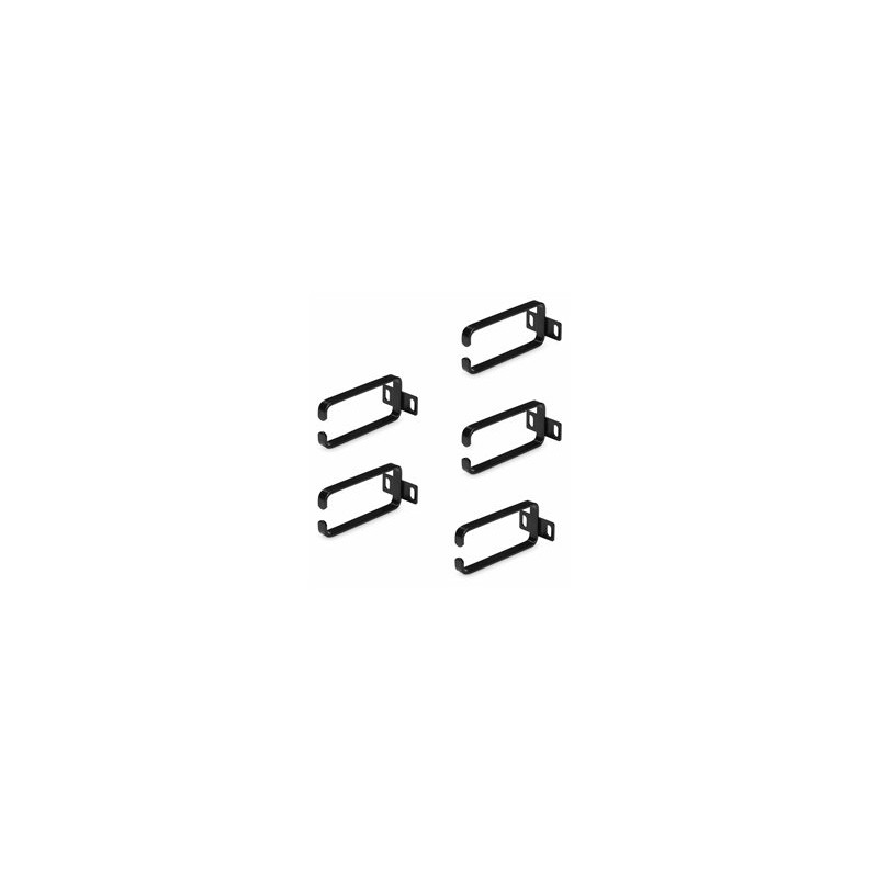StarTech.com 5-Pack 1U Vertical Cable Management D-Ring Hooks, Cable Manager For 19" Server Racks/Cabinets, Network Rack Wire
