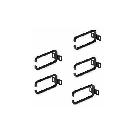 StarTech.com 5-Pack 1U Vertical Cable Management D-Ring Hooks, Cable Manager For 19" Server Racks/Cabinets, Network Rack Wire
