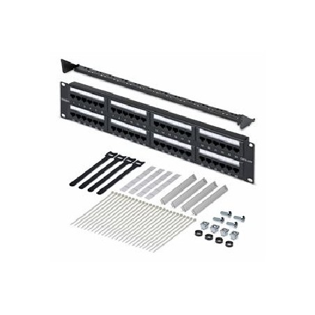 StarTech.com - Propojovací panel - 110 punch-down - montáž do racku - CAT 6 - UTP - RJ-45 X 48 - cerná - 2U - 19"