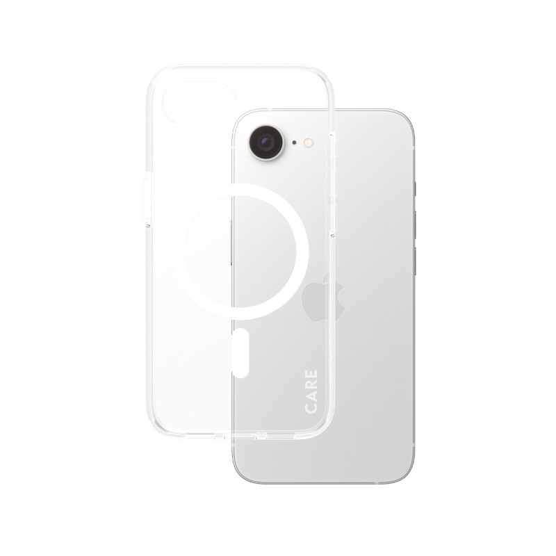 CARE by PanzerGlass - Zadní kryt pro mobilní telefon - vlajková loď - kompatibilita s MagSafe - plast - bílá, průhledná - pro