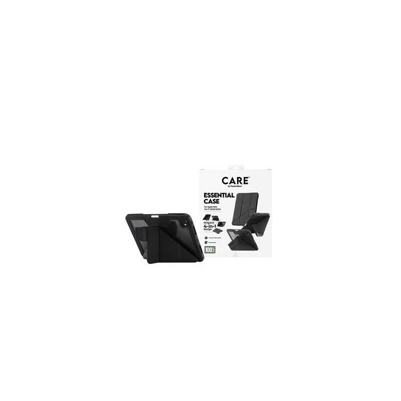 CARE by PanzerGlass - Pouzdro s klopou pro tablet - termoplastický polyuretan (TPU), polykarbonát, umelá kuže - cerná - pro