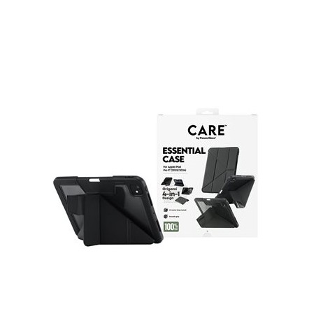 CARE by PanzerGlass - Pouzdro s klopou pro tablet - termoplastický polyuretan (TPU), polykarbonát, umelá kuže - cerná - pro