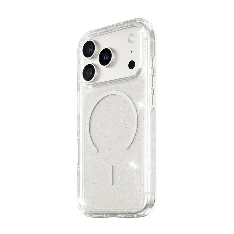 CARE by PanzerGlass Star Lit - Zadní kryt pro mobilní telefon - kompatibilita s MagSafe - bílá, prusvitná - pro Apple iPhone 17