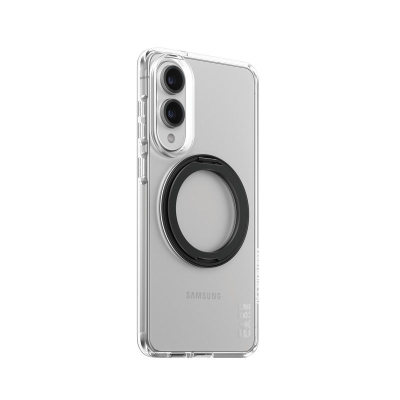CARE by PanzerGlass - Zadní kryt pro mobilní telefon - s operou, kompatibilní s Qi - plast - pruhledná, cerná - pro Samsung