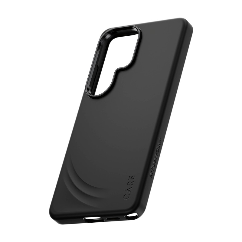 CARE by PanzerGlass Flow - Zadní kryt pro mobilní telefon - Qi - polykarbonát (PC), silikon, magnet - cerná - pro Samsung