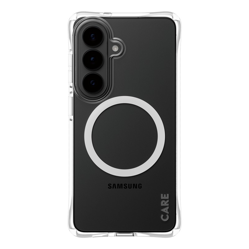 CARE by PanzerGlass Samba - Zadní kryt pro mobilní telefon - Qi - termoplastický polyuretan (TPU), magnet - pruhledná, bílá