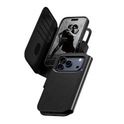 CARE by PanzerGlass Tango - Pouzdro s klopou pro mobilní telefon - kompatibilita s MagSafe - veganská kuže - cerná - pro Apple