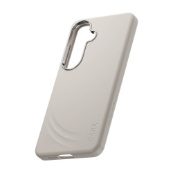 CARE by PanzerGlass Flow - Zadní kryt pro mobilní telefon - Qi - polykarbonát (PC), silikon, magnet - vanilla - pro Samsung