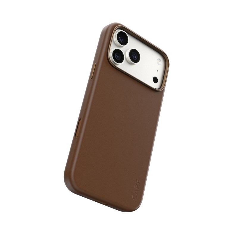 CARE by PanzerGlass Solo - Zadní kryt pro mobilní telefon - kompatibilita s MagSafe - polykarbonát, polyuretan, magnet - hnedá