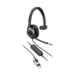 HP Poly Mission 815 - Mission 800 Series - náhlavní souprava - náhlavní - kabelové - odstranení šumu - USB-A, USB-C - cerná